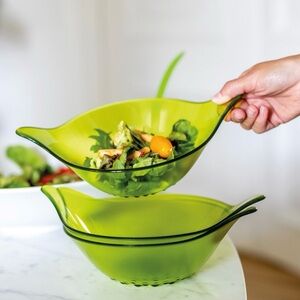 Koziol Germany Leaf S Green Mod Melamine Salad/Snack Bowls 3 Pc Set New in Box
